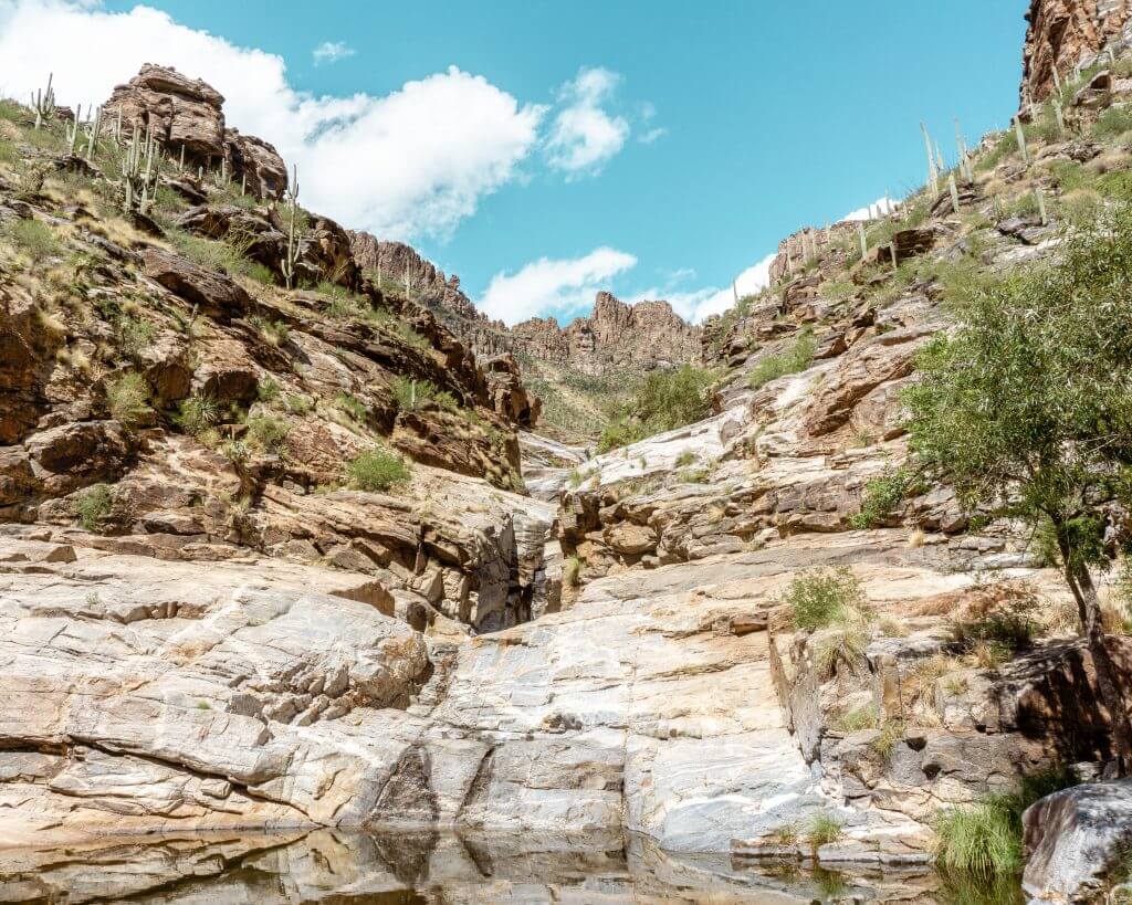 Seven Falls Tucson is a great hike if you want to see waterfalls in Arizona